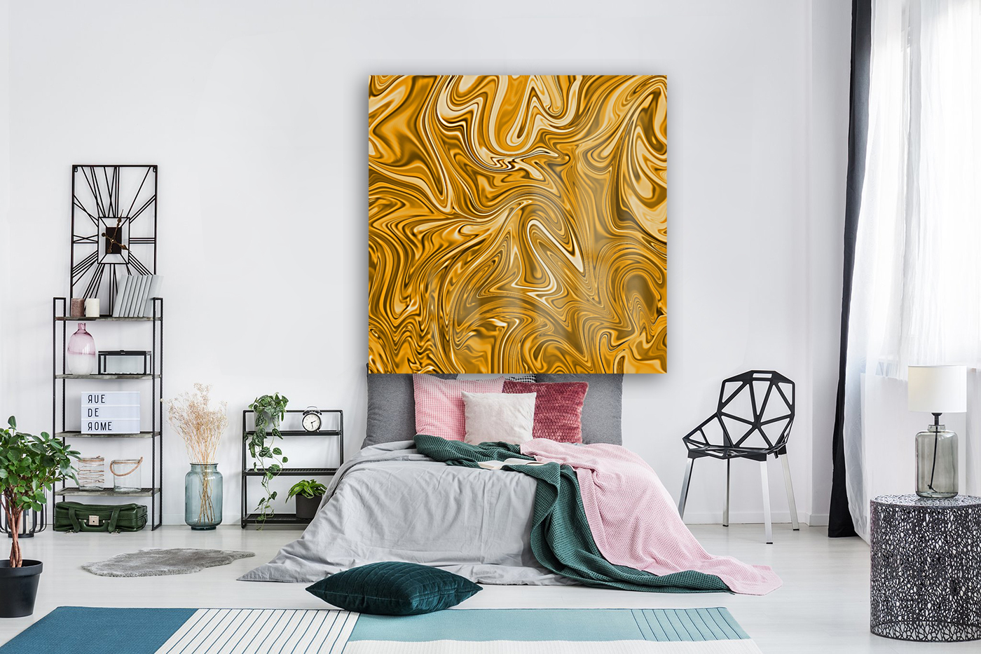 Orange Liquid Marble Reproduction