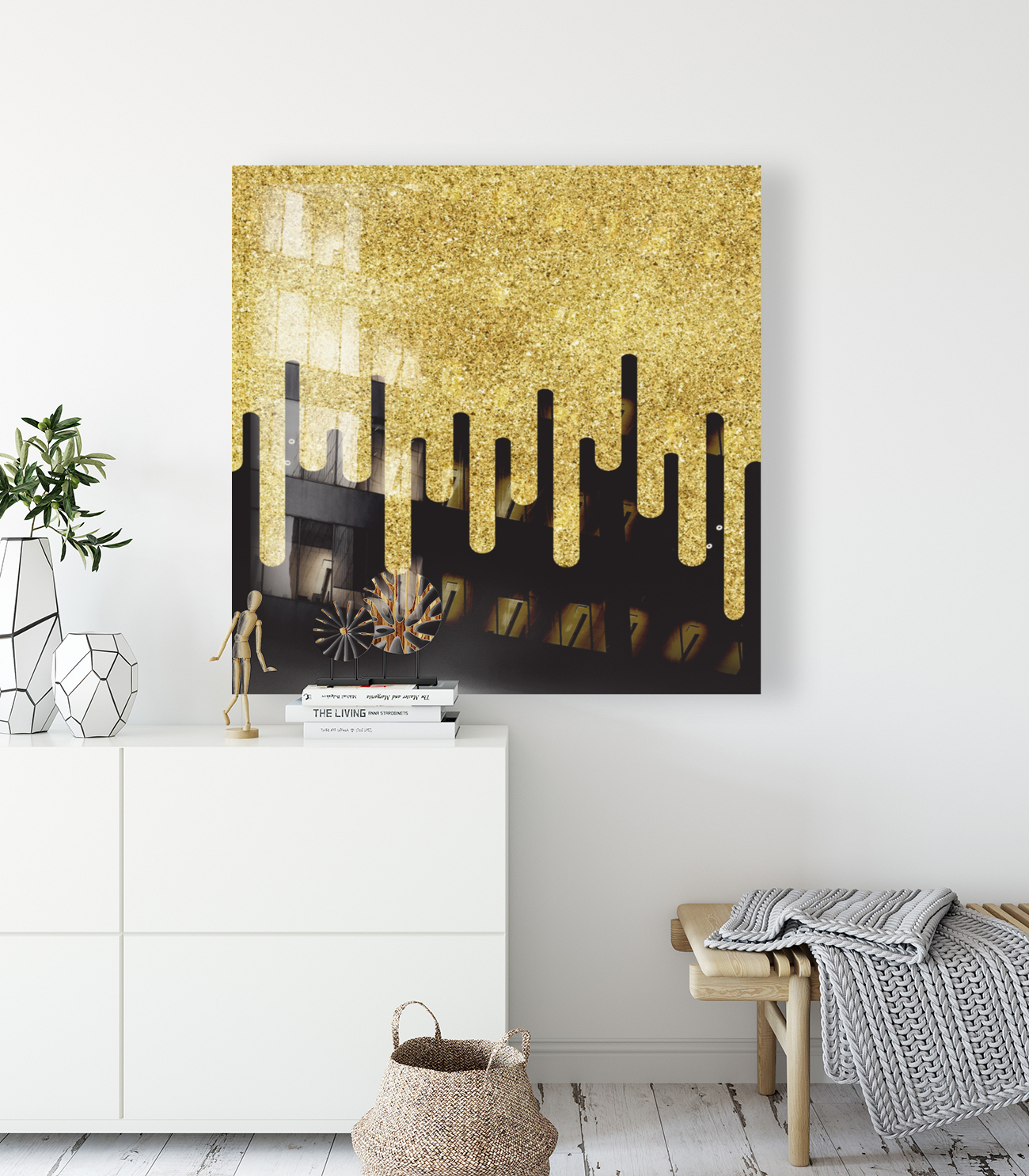 Dripping Gold Glitter Reproduction