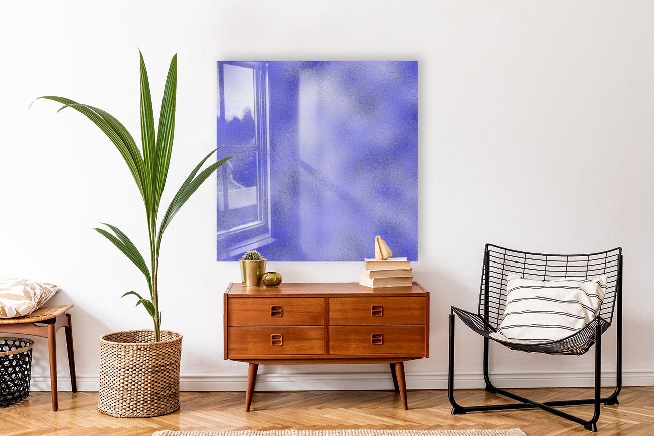 Blue Metallic Foil Reproduction