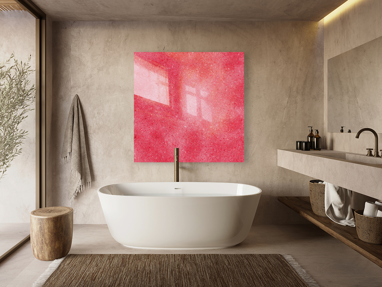 Rose Pink Glitter Reproduction