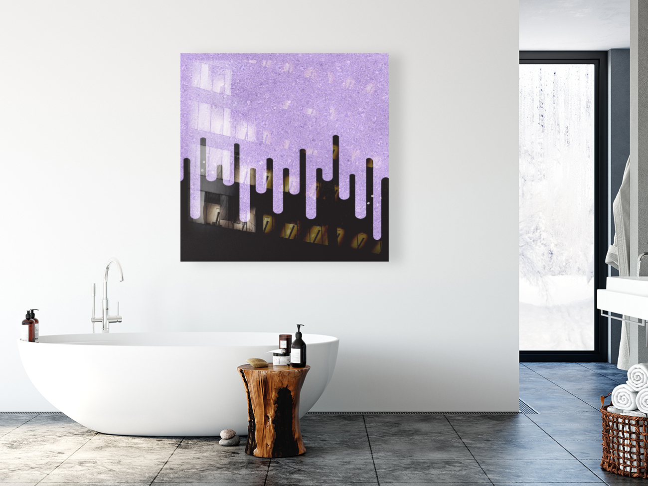 Dripping  Purple Glitter Reproduction