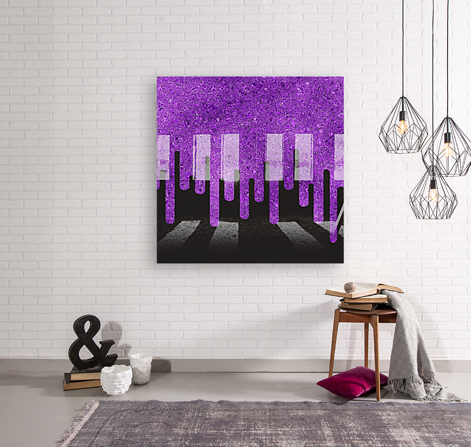 Dripping Violet Glitter Reproduction