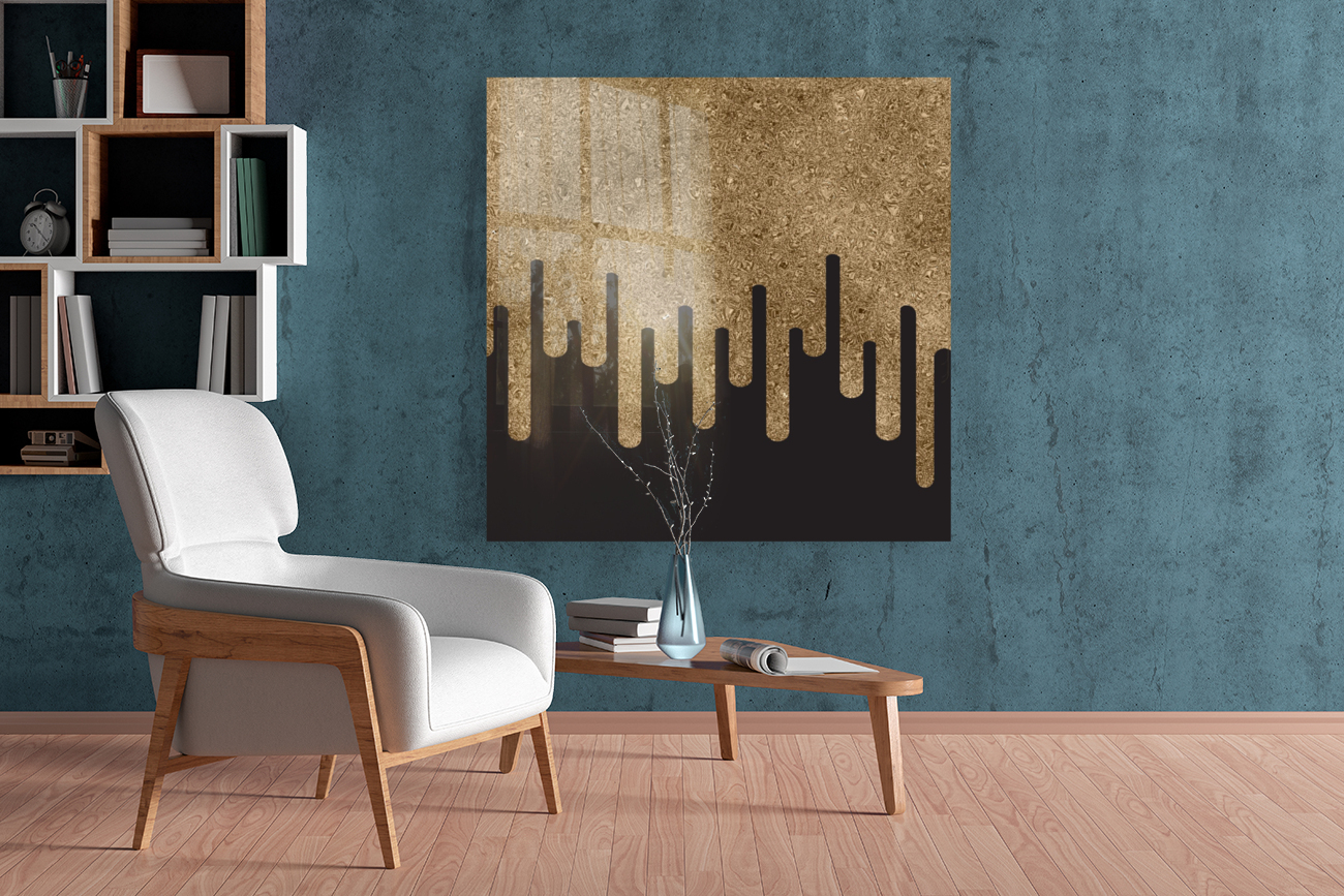 Dripping Tan Glitter Reproduction