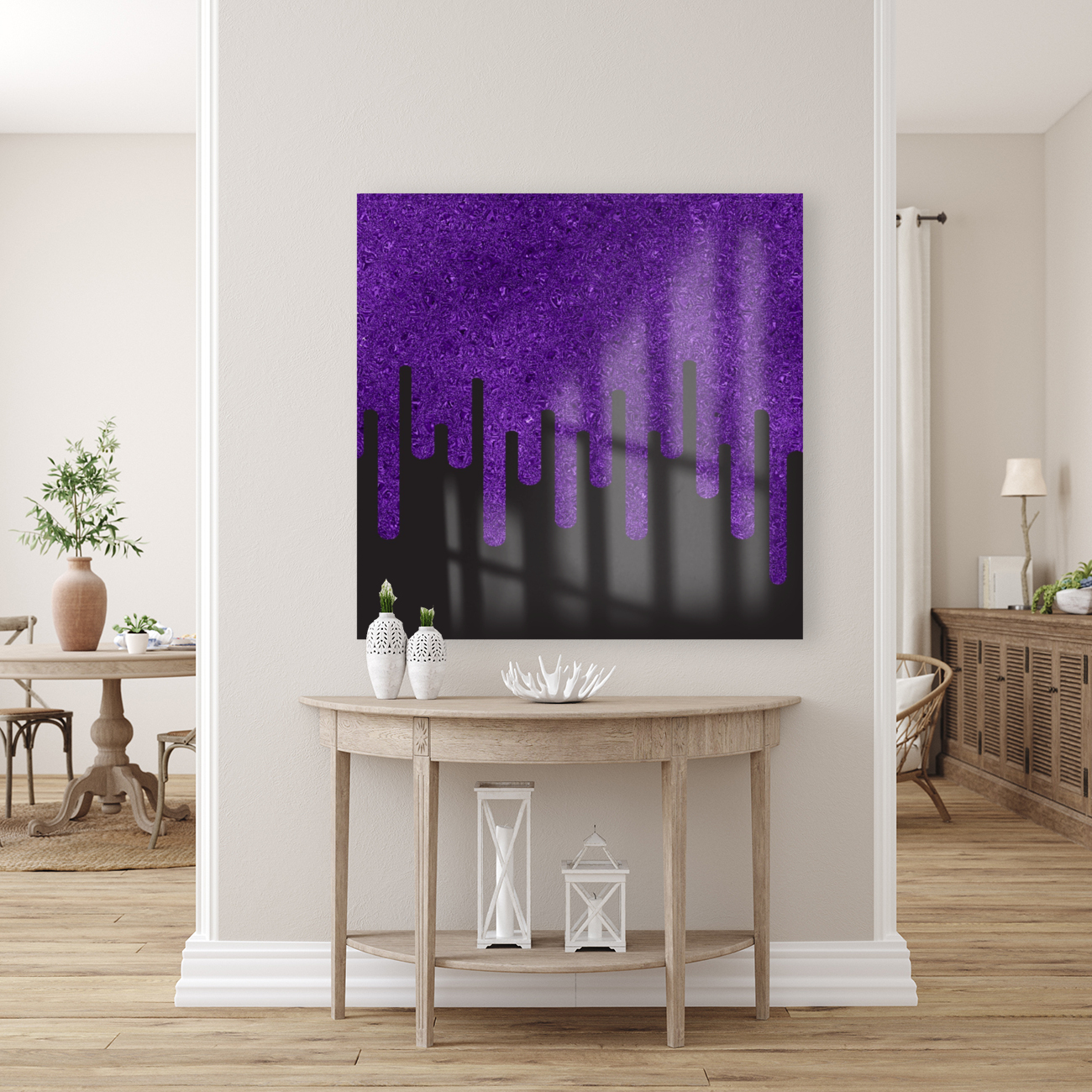 Dripping Indigo Glitter Reproduction
