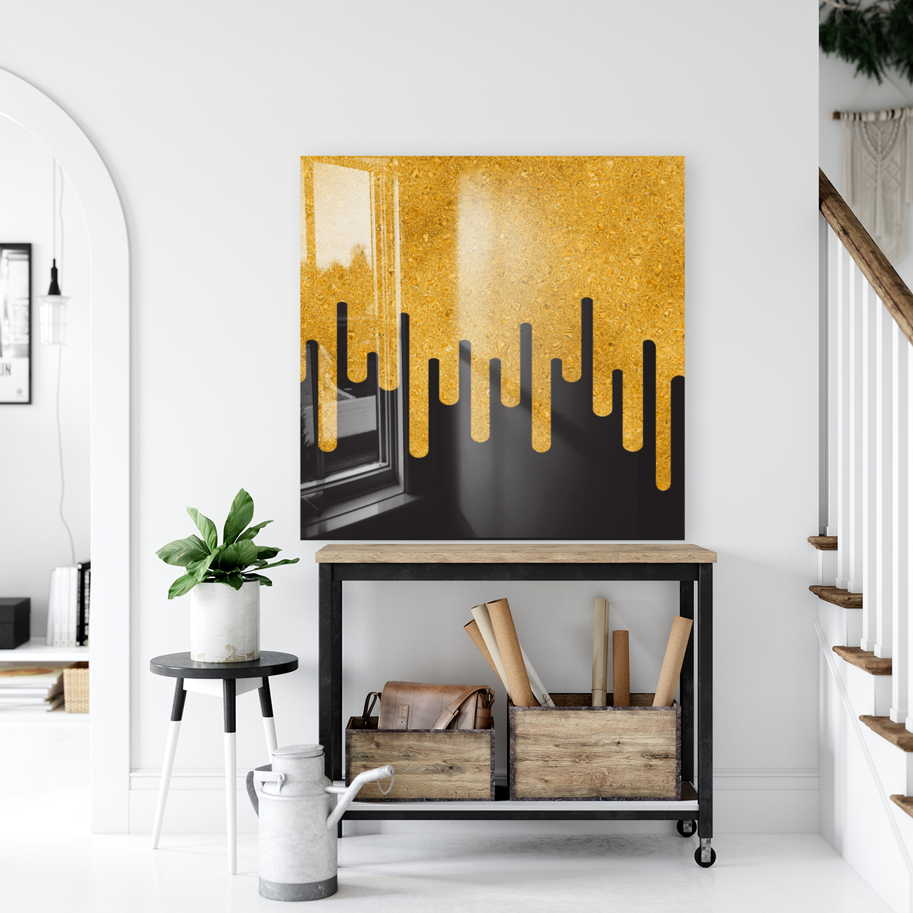 Dripping Orange Glitter Reproduction