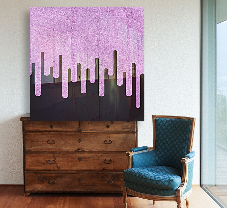 Dripping Plum Glitter Reproduction
