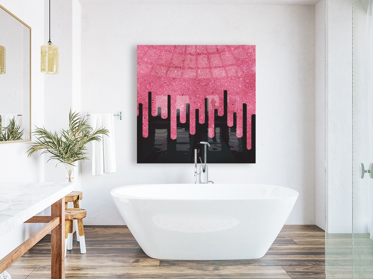Dripping Pink Glitter Reproduction
