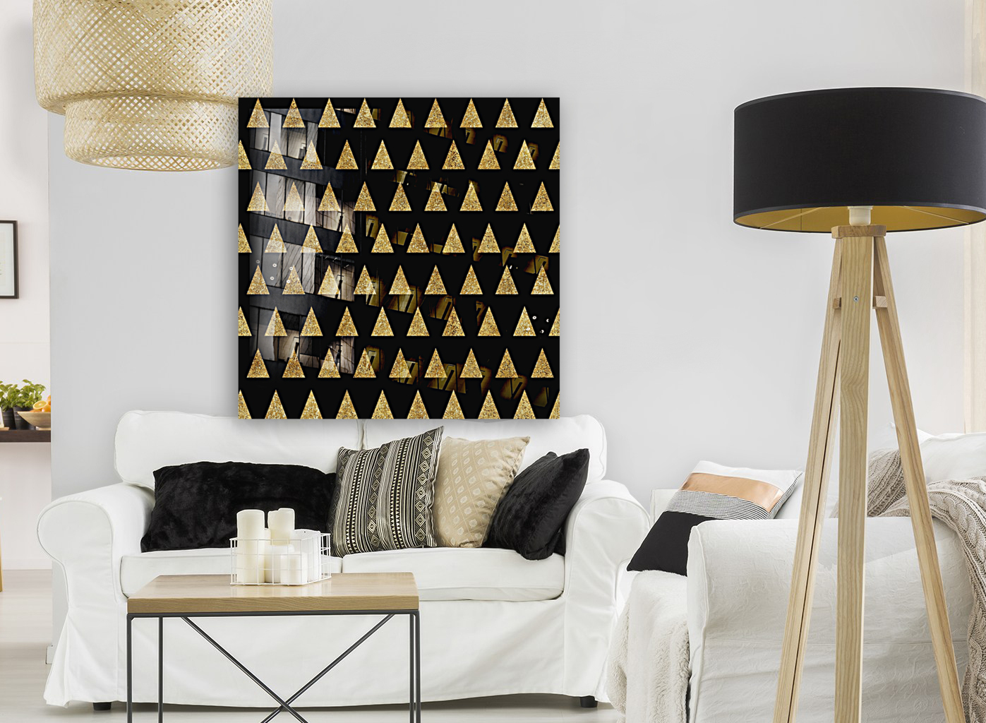 Gold Sparkle Triangle Reproduction