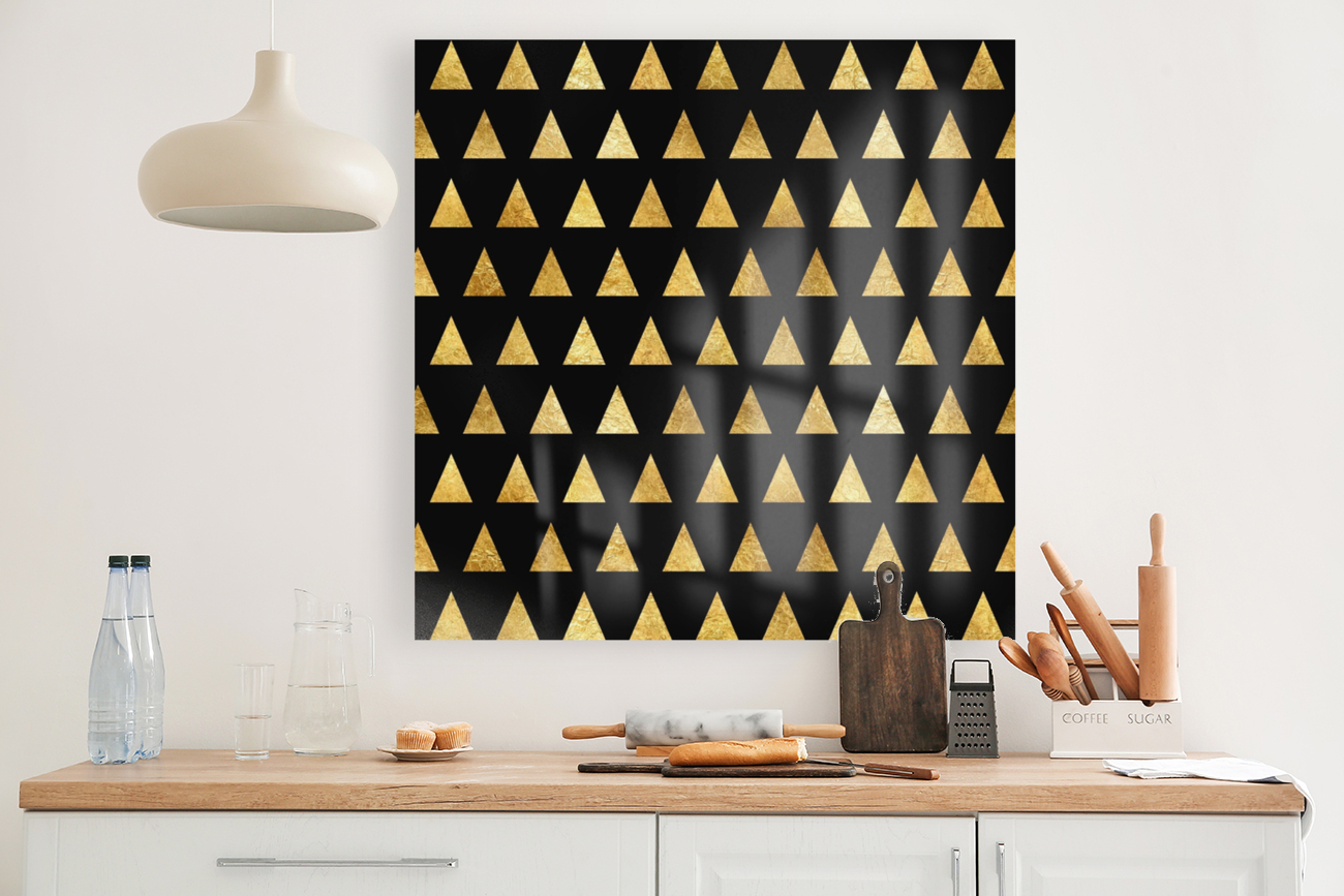 Gold Paper Texture Triangle Reproduction
