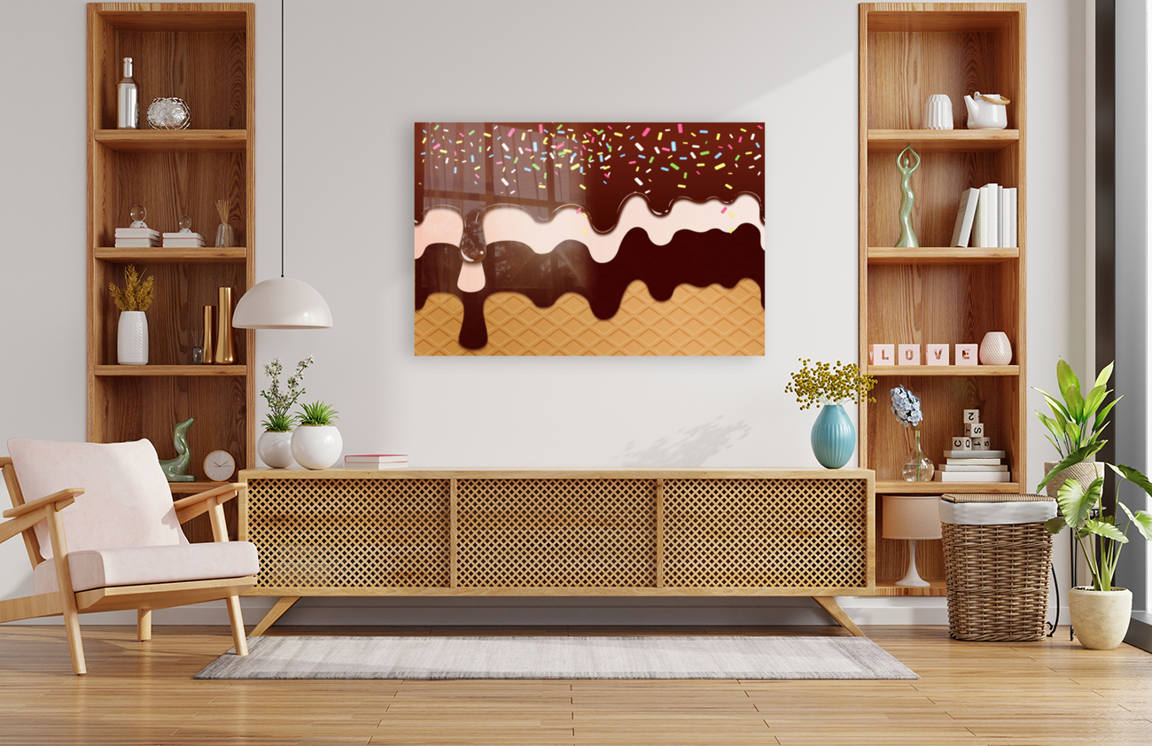 Brown Creamy Waffle Background Reproduction