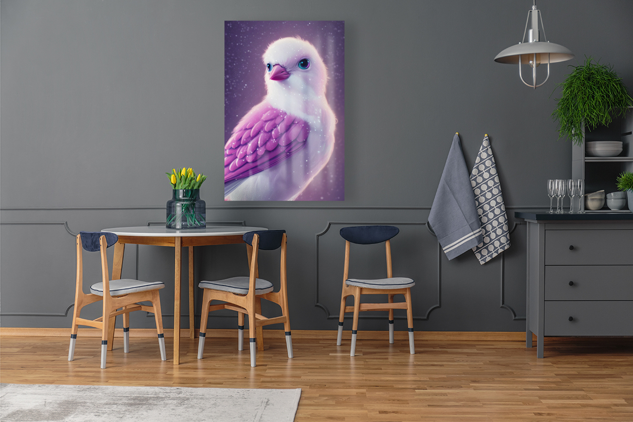 Purple Cute Bird Reproduction