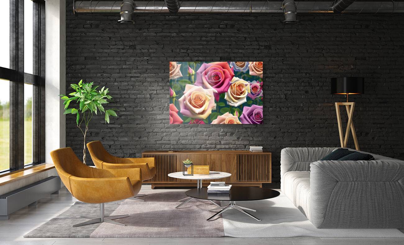 Pink Roses Reproduction