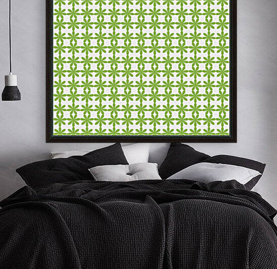 Green Flower Seamless Pattern Artwork Reproduction