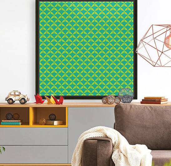 Green Leaf Pattern Artwork Reproduction
