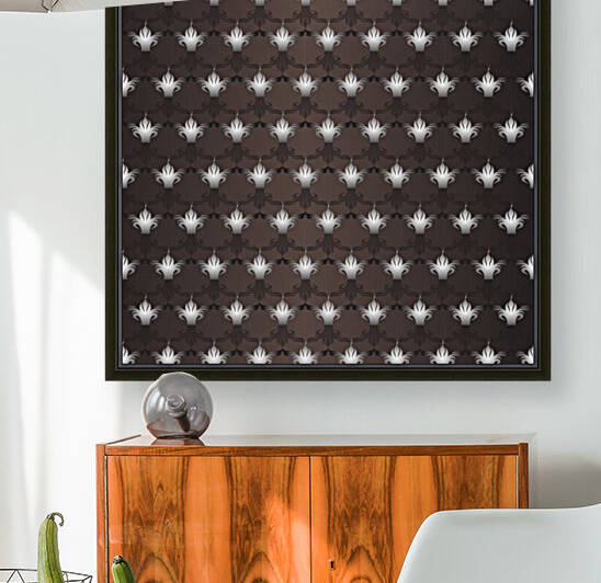 Islamic  Black & Brown Pattern Art Reproduction