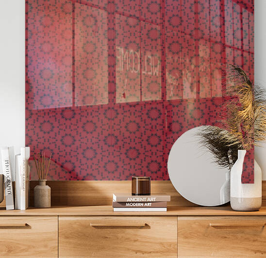 Red Seamless Pattern Artwork Reproduction