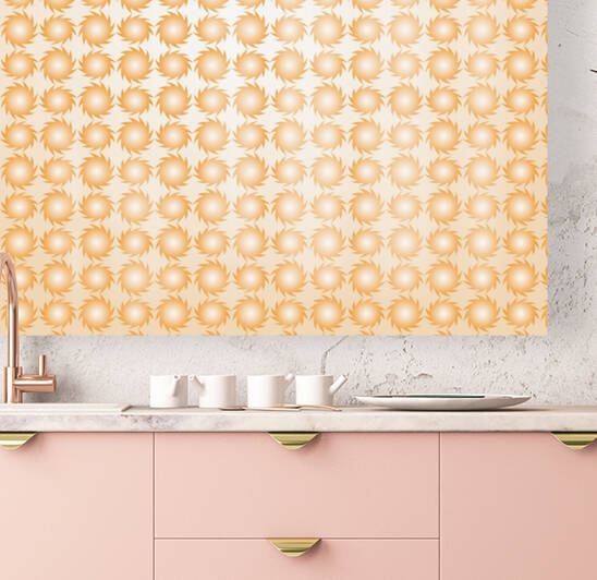 Orange Pattern Artwork Reproduction