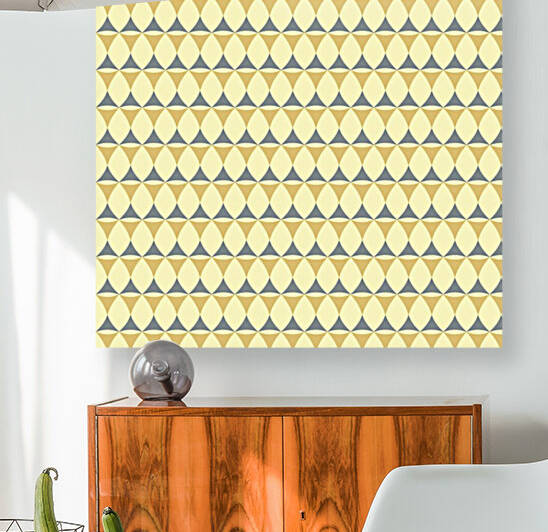 Yellow _ Grey Seamless Pattern Art Reproduction