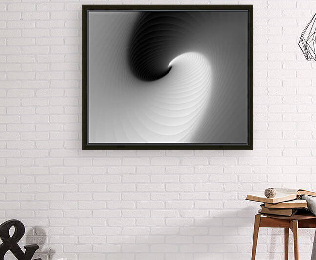 Abstract White & Black Art Reproduction