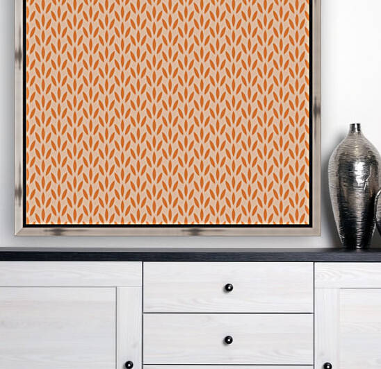 Orange Floral Seamless Pattern Background by rizu_designs