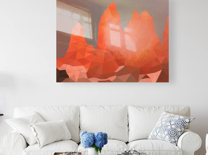 Torres del Paine National Park Low Poly Art  by rizu_designs