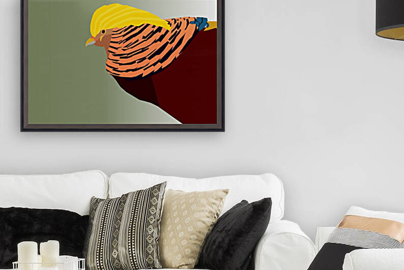 GOLDEN PHEASANT BIRD ART    by rizu_designs
