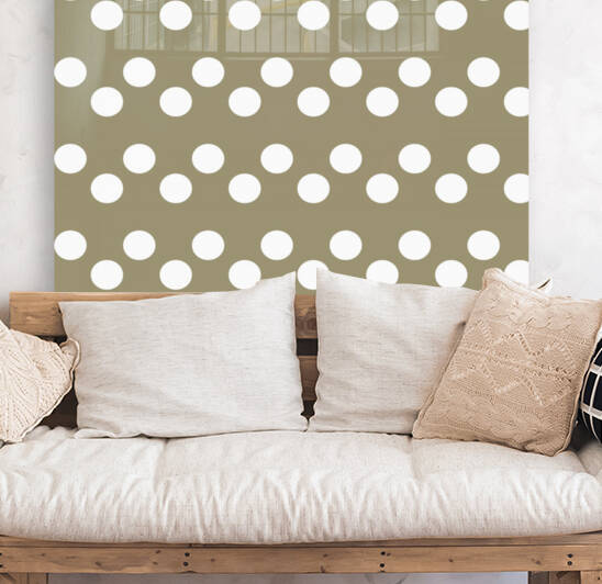 BEIGE Polka Dots Reproduction
