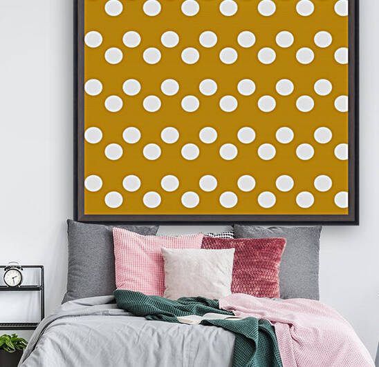 Dark Golden Polka Dots by rizu_designs