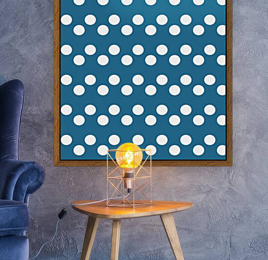 STEEL BLUE Polka Dots by rizu_designs