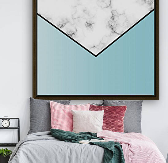 ABSTRACT BLUE TINT MODERN MARBLE by rizu_designs