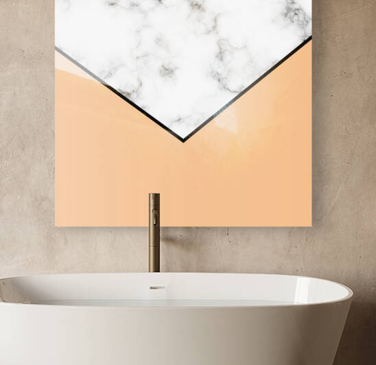 ABSTRACT ORANGE MODERN MARBLE Reproduction