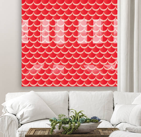 RED MERMAID PATTERN Reproduction