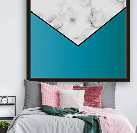 ABSTRACT TURQUOISE MODERN MARBLE Reproduction