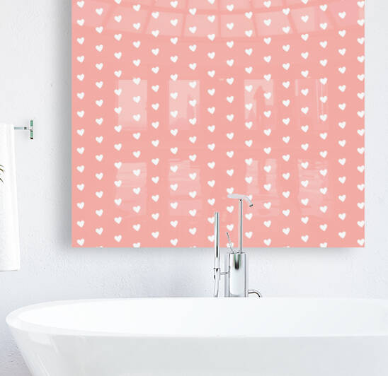 Apricot Blush Heart Shape Pattern Reproduction