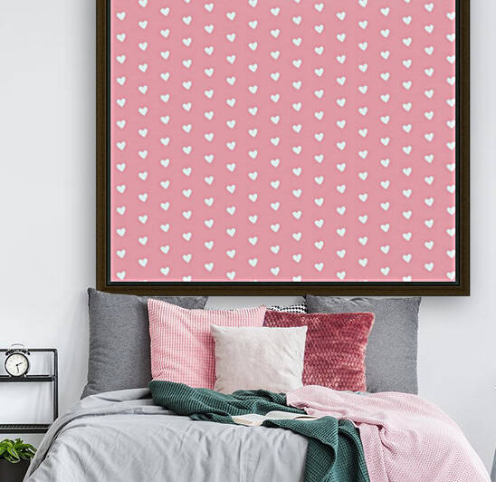Bitter Pink Heart Shape Pattern Reproduction