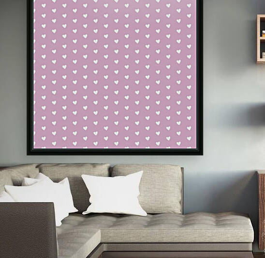 Lavender Heart Shape Pattern Reproduction