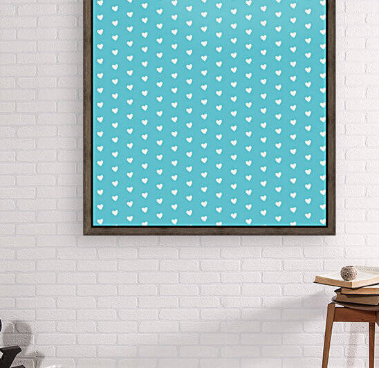Sweet Light Blue Heart Shape Pattern Reproduction