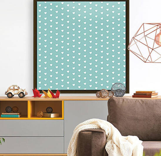 Play Green Heart Shape Pattern Reproduction