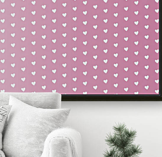 Pink Gradient Heart Shape Pattern Reproduction
