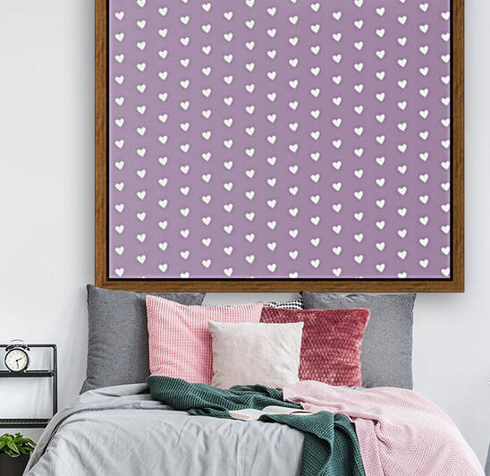 Red Violet Heart Shape Pattern Reproduction