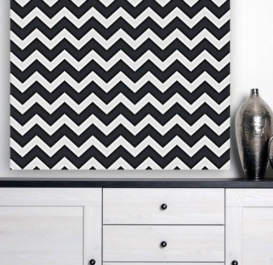 CHARCOAL CHEVRON Reproduction