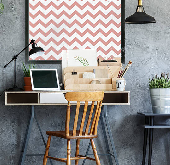BLUSH CHEVRON Reproduction