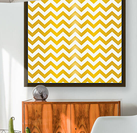 AUTUMN YELLOW CHEVRON Reproduction