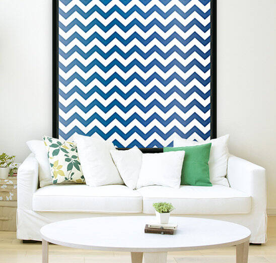 BLUEBERRY CHEVRON Reproduction