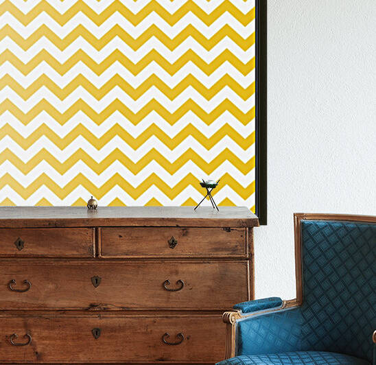 SUMMER YELLOW CHEVRON Reproduction