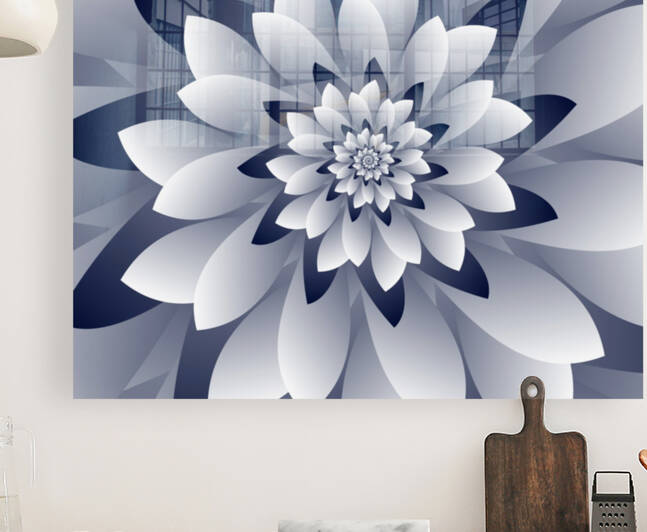 white floral Reproduction