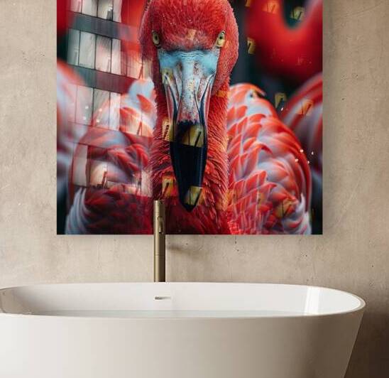Vibrant Flamingo Reproduction