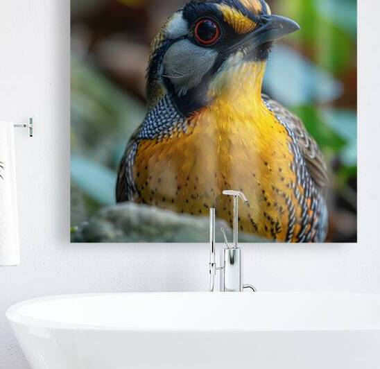 Yellow Quail Bird by rizu_designs