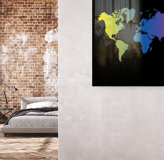 MULTICOLOR WORLD MAP Reproduction