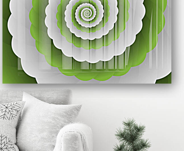 Green Modern Floral Interior Design Reproduction